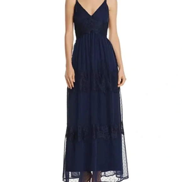AQUA Swiss Dot & Lace Maxi Dress - 100% Exclusive - Picture 1 of 8